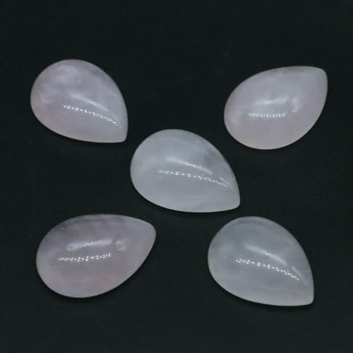 Naturstein-Wassertropfen-Cabochon-Perlen, 13 x 18 mm, flache Rückseite, Cabochon-Kamee-Abstandshalter für Schmuckherstellung, DIY-Ring, Ohrring, Anhänger, Halskette, Rosenquarz, 20 S Naturstein-Wassertropfen-Cabochon-Perlen, 13 x 18 mm, flache Rückseite, Cabochon-Kamee-Abstandshalter für Schmuckherstellung, DIY-Ring, Ohrring, Anhänger, Halskette, Rosenquarz, 20 S von DEFRTG