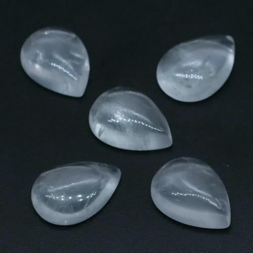 Naturstein-Wassertropfen-Cabochon-Perlen, 13 x 18 mm, flache Rückseite, Cabochon-Kamee-Abstandshalter für Schmuckherstellung, DIY-Ring, Ohrring, Anhänger, Halskette, klarer Quarz A, Naturstein-Wassertropfen-Cabochon-Perlen, 13 x 18 mm, flache Rückseite, Cabochon-Kamee-Abstandshalter für Schmuckherstellung, DIY-Ring, Ohrring, Anhänger, Halskette, klarer Quarz A, von DEFRTG
