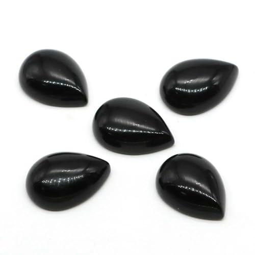 Naturstein-Wassertropfen-Cabochon-Perlen, 13 x 18 mm, flache Rückseite, Cabochon-Kamee-Abstandshalter für die Schmuckherstellung, DIY-Ring, Ohrring, Anhänger, Halskette, Schwarzer Ob Naturstein-Wassertropfen-Cabochon-Perlen, 13 x 18 mm, flache Rückseite, Cabochon-Kamee-Abstandshalter für die Schmuckherstellung, DIY-Ring, Ohrring, Anhänger, Halskette, Schwarzer Ob von DEFRTG