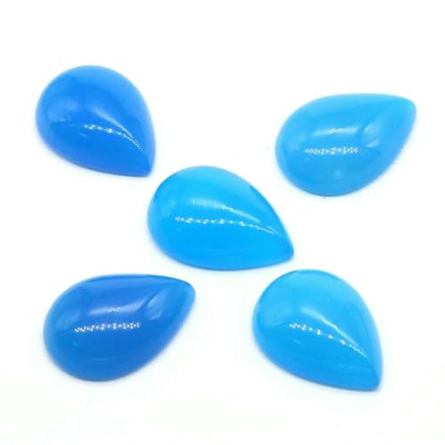 Naturstein-Wassertropfen-Cabochon-Perlen, 13 x 18 mm, flache Rückseite, Cabochon-Kamee-Abstandshalter für die Schmuckherstellung, DIY-Ring, Ohrring, Anhänger, Halskette, blauer Achat Naturstein-Wassertropfen-Cabochon-Perlen, 13 x 18 mm, flache Rückseite, Cabochon-Kamee-Abstandshalter für die Schmuckherstellung, DIY-Ring, Ohrring, Anhänger, Halskette, blauer Achat von DEFRTG