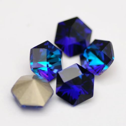 Neu 5A 10 Stück Kaleidoskop-Sechseck DIY lose Strasssteine Pointback Nagelkristalle bunte Glasperlen zur Schmuckherstellung-Bermudablau-9,4 x 1 Neu 5A 10 Stück Kaleidoskop-Sechseck DIY lose Strasssteine Pointback Nagelkristalle bunte Glasperlen zur Schmuckherstellung-Bermudablau-9,4 x 1 von DEFRTG