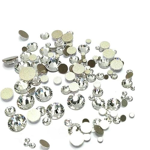 Neue 2000 glänzende, kristallklare, nicht Hotfix-Flatback-Schönheitsaccessoires aus Glas-Strasssteinen, Nagelkunst-Dekorationen, SS4, 1440 Stück von DEFRTG