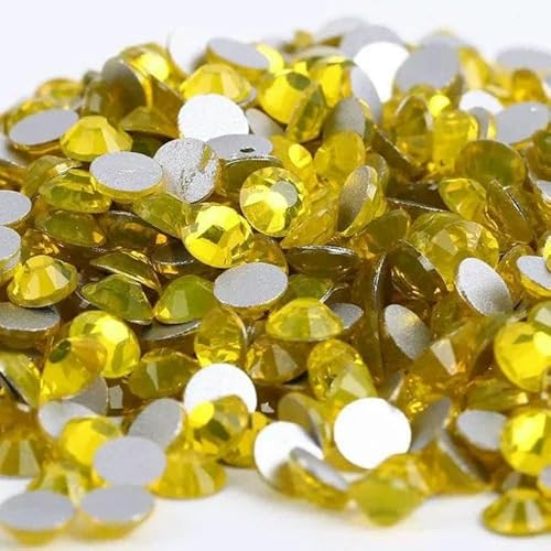 Neueste lila Samtkristalle, lose Strasssteine, nicht Hotfix, Glas-Strass, nicht Hotfix, DIY-Nagelkunst-Dekorationen, Citrin, SS6, 1440 Stück von DEFRTG