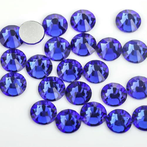 Nicht Hot Fix Flatback Strasssteine und Dekorationen Nailart Zubehör Nagelaufkleber Glitzerstein Diamant DIY-Saphir-SS3 (1440 Stück) von DEFRTG
