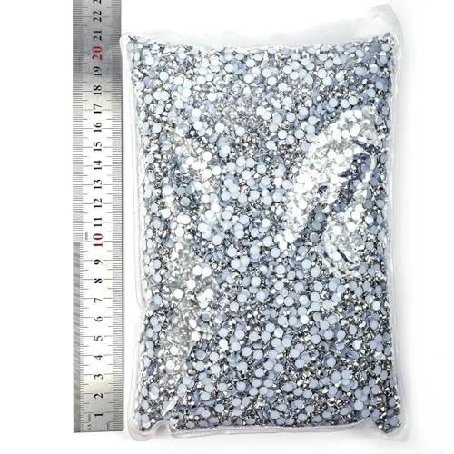 Nicht Hotfix-Strasssteine aus Kunstharz, flache Rückseite, Kristalle, Glitzersteine, großes Paket für DIY-Nägel, 1 Kristall, Silber, 2 mm, SS6, 50.000 Stück Nicht Hotfix-Strasssteine aus Kunstharz, flache Rückseite, Kristalle, Glitzersteine, großes Paket für DIY-Nägel, 1 Kristall, Silber, 2 mm, SS6, 50.000 Stück von DEFRTG