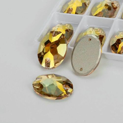 Ovale Ellipse, Glaskristall, AB, Mondlicht, Nähsteine, flache Rückseite, zum Aufnähen von Strasssteinen für Kleidungsstücke, Taschen – 001SH Sunshine – 72 Stück, 7 mm, 10 mm Ovale Ellipse, Glaskristall, AB, Mondlicht, Nähsteine, flache Rückseite, zum Aufnähen von Strasssteinen für Kleidungsstücke, Taschen – 001SH Sunshine – 72 Stück, 7 mm, 10 mm von DEFRTG