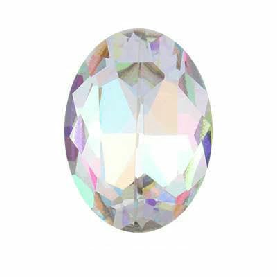 Ovale Strasssteine, Piontback-Strasssteine für Nagelkunst, K9-Glas-Strass auf Kleidung, Kristallperlen, Laserglanz, 13 x 18 mm, 10 Stück von DEFRTG