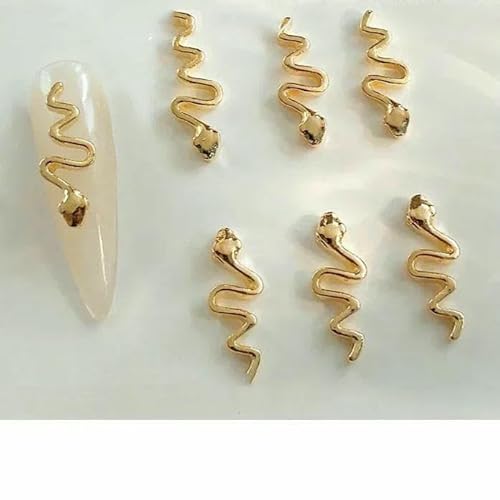 Punk Mini Gold Silber Stern Sternenlicht Legierung Metall Schlange Nagel Kunst Schmuck Dekorationen Zubehör Maniküre Werkzeug Zubehör -MP8060A04 Punk Mini Gold Silber Stern Sternenlicht Legierung Metall Schlange Nagel Kunst Schmuck Dekorationen Zubehör Maniküre Werkzeug Zubehör -MP8060A04 von DEFRTG
