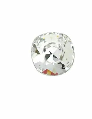 Quadratische Pointback-Edelsteine zum Aufkleben, Strass-Strasssteine K9, Glas, Nagelkunst, Diamant für Kleidung, Sandalen, Steine und Kristalle, Applikation – Kristall – 14,0 mm – 15 Stück von DEFRTG