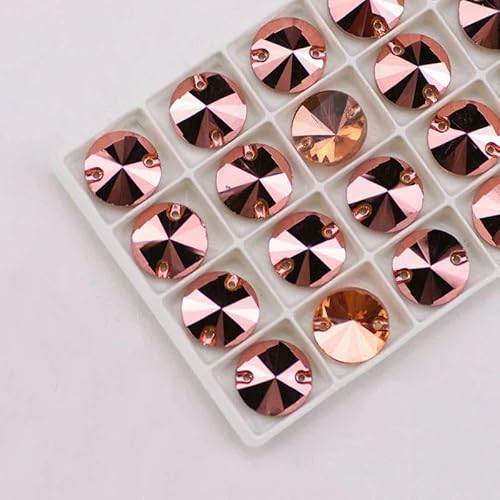 Roségoldfarbene, tropfenförmige, dreieckige Rivoli-Strasssteine mit flacher Rückseite, zum Nähen von Kleidern, Glassteinen für Schmuck und Kleidung, 16 mm, 24 Stück Roségoldfarbene, tropfenförmige, dreieckige Rivoli-Strasssteine mit flacher Rückseite, zum Nähen von Kleidern, Glassteinen für Schmuck und Kleidung, 16 mm, 24 Stück von DEFRTG
