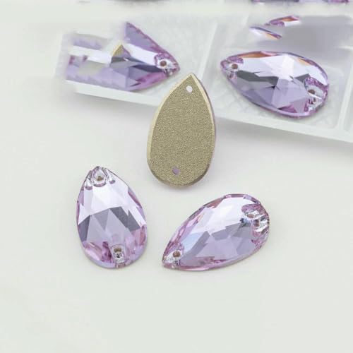 S122 Violett AAAAA K9 Glas-Strasssteine zum Aufnähen, Kristall, Nähen mit flacher Rückseite, für Bastelarbeiten, Kleidung, Hochzeitskleid, Birne, 13 x 22 mm, 24 Stück, Violett S122 Violett AAAAA K9 Glas-Strasssteine zum Aufnähen, Kristall, Nähen mit flacher Rückseite, für Bastelarbeiten, Kleidung, Hochzeitskleid, Birne, 13 x 22 mm, 24 Stück, Violett von DEFRTG