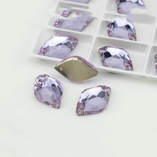 S122 Violett AAAAA K9 Glas-Strasssteine zum Aufnähen, Kristall, flache Rückseite, zum Basteln, für Kleidung, Hochzeitskleid, Zitrone, 9 x 14,0 mm, 48 Stück, Violett S122 Violett AAAAA K9 Glas-Strasssteine zum Aufnähen, Kristall, flache Rückseite, zum Basteln, für Kleidung, Hochzeitskleid, Zitrone, 9 x 14,0 mm, 48 Stück, Violett von DEFRTG