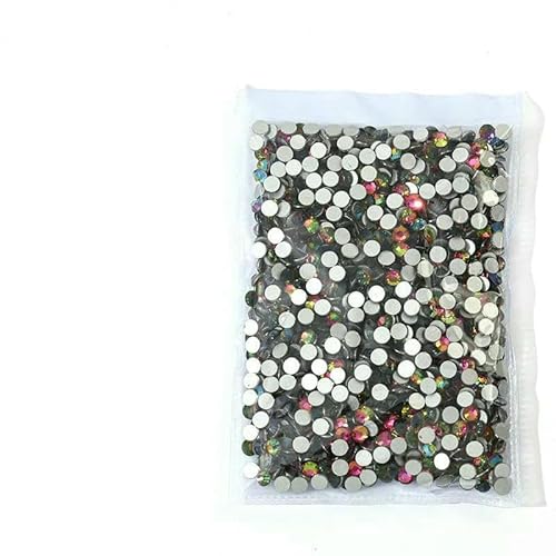 SS3~SS20 Superhelle Kristallglas-Strasssteine, flache Rückseite, SS3-SS8, nicht HotFix, flache Rückseite für Nagelkunst-Dekorationen, Regenbogen, SS12, 1440 Stück von DEFRTG
