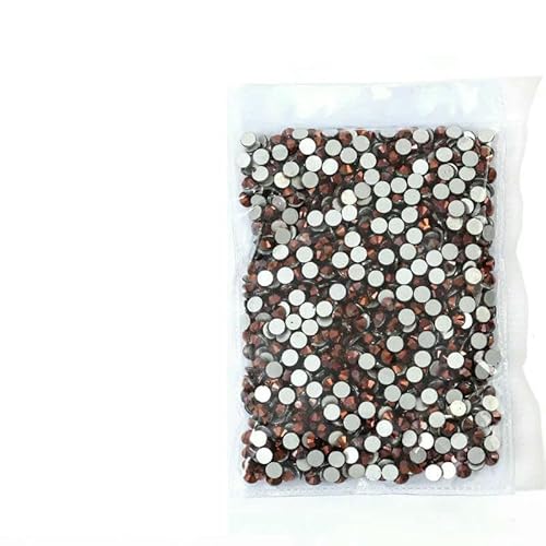 SS3~SS20 Superhelle Kristallglas-Strasssteine mit flacher Rückseite, SS3-SS8, nicht HotFix, flache Rückseite für Nagelkunst-Dekorationen, Roségold, SS12, 1440 Stück von DEFRTG