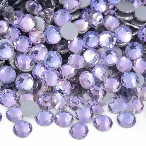 SS3-SS30 Glitzerkristall, nicht Hotfix-Strasssteine, Strass zum Nähen von Kleidungsstücken, Diamant-Nagelkunst, für DIY-Nagel-Charms, Luftviolett, SS5-1440 Stück von DEFRTG