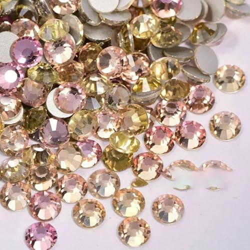 SS3-SS30 Glitzerkristall, nicht Hotfix-Strasssteine, Strass zum Nähen von Kleidungsstücken, Diamant-Nagelkunst, für DIY-Nagel-Charms, Seidenlicht, SS20 – 1440 Stück von DEFRTG