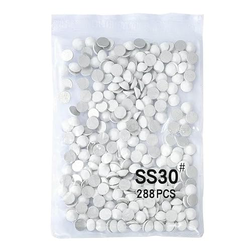 SS3-SS30 Porzellanweiß, nicht Hotfix-Strasssteine, flache Rückseite, Glas-Strassstein, Glitzer-Edelstein, DIY-Dekorationszubehör, SS30, 288 Stück SS3-SS30 Porzellanweiß, nicht Hotfix-Strasssteine, flache Rückseite, Glas-Strassstein, Glitzer-Edelstein, DIY-Dekorationszubehör, SS30, 288 Stück von DEFRTG