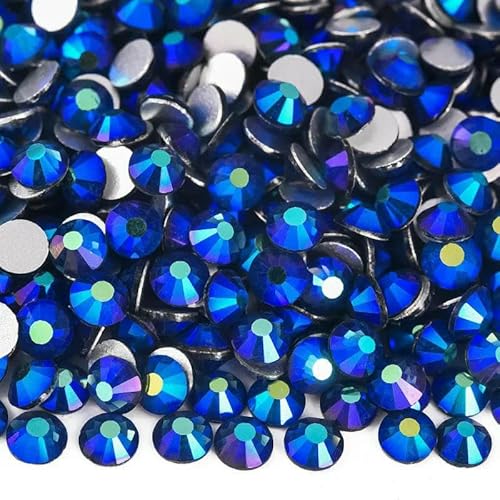 SS3-SS34 Blaue Serie Glitzerkristall Nicht Hotfix Strasssteine DIY Nägel Strass Diamant für Kleid Nägel Vestidos-Montana AB-SS5-1440 Stück von DEFRTG