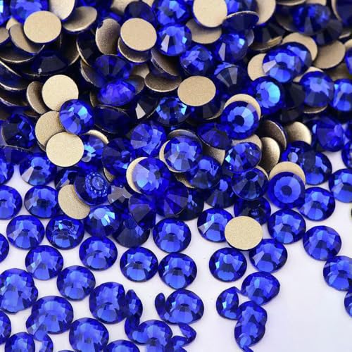 SS4-SS30 Glaskristall-Strasssteine ohne Hotfix, Gold, flache Rückseite, Dekor, Glitzersteine, Nagelkunst-Zubehör, DIY-Dekoration, P12 Saphir, SS20, 1440 Stück, 1 SS4-SS30 Glaskristall-Strasssteine ohne Hotfix, Gold, flache Rückseite, Dekor, Glitzersteine, Nagelkunst-Zubehör, DIY-Dekoration, P12 Saphir, SS20, 1440 Stück, 1 von DEFRTG