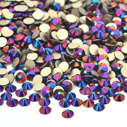 SS6 SS10 SS12 SS16 SS20 SS30 Flache Rückseite, Glas-Strasssteine, klarer Kristall, AB, Nagel-Strass, kein Hotfix-Stein, DIY-Bastelarbeiten, 47 ColorfulPurpleAB-SS30, 20 g, 2880 Stück SS6 SS10 SS12 SS16 SS20 SS30 Flache Rückseite, Glas-Strasssteine, klarer Kristall, AB, Nagel-Strass, kein Hotfix-Stein, DIY-Bastelarbeiten, 47 ColorfulPurpleAB-SS30, 20 g, 2880 Stück von DEFRTG