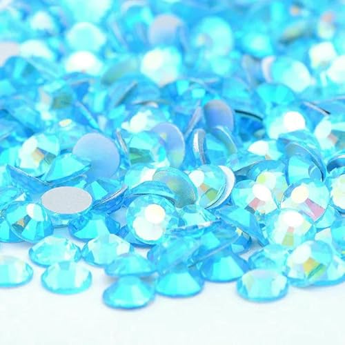 SS6 SS10 SS12 SS16 SS20 SS30 Flache Rückseite, Glas-Strasssteine, klarer Kristall, AB, Nagel-Strass, kein Hotfix-Stein, DIY-Bastelarbeiten, 57 Aquamarin AB, SS8, 100 g, 14.400 Stück SS6 SS10 SS12 SS16 SS20 SS30 Flache Rückseite, Glas-Strasssteine, klarer Kristall, AB, Nagel-Strass, kein Hotfix-Stein, DIY-Bastelarbeiten, 57 Aquamarin AB, SS8, 100 g, 14.400 Stück von DEFRTG