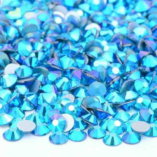 SS6 SS10 SS12 SS16 SS20 SS30 Flache Rückseite, Glas-Strasssteine, klarer Kristall, AB, Nagel-Strass, kein Hotfix-Stein, DIY-Bastelarbeiten, 58 Capril Blue AB, SS30, 20 g, 2880 Stück SS6 SS10 SS12 SS16 SS20 SS30 Flache Rückseite, Glas-Strasssteine, klarer Kristall, AB, Nagel-Strass, kein Hotfix-Stein, DIY-Bastelarbeiten, 58 Capril Blue AB, SS30, 20 g, 2880 Stück von DEFRTG