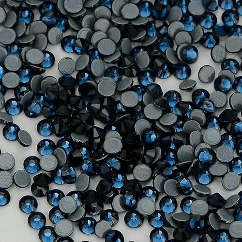 SS6-SS30 Glas-Strasssteine mit flacher Rückseite, mehrfarbig, blau, glitzernd, runde Steine, Strasssteine für Nagelkunst, Stoff, Kleidung, Dekoration – Hotfix Montana – SS6 – 1440 Stück von DEFRTG