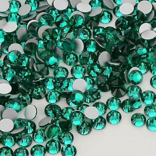 SS6-SS30 Glas-Strasssteine mit flacher Rückseite, mehrfarbig, blau, glitzernd, runde Steine, Strasssteine für Nagelkunst, Stoff, Kleidung, Dekoration – blauer Zirkon – SS6 – 1440 Stück von DEFRTG