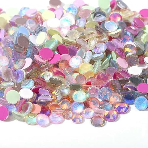 SS6-SS30 Glitzer-Kristall, Mokka-Opal, nicht Hotfix-Strasssteine, flache Rückseite, Strasssteine, Nägel, Kristalle, Diamanten für Nagelkunst, Nagel-Charms, gemischte Farbe, SS8, 1440 Stück von DEFRTG