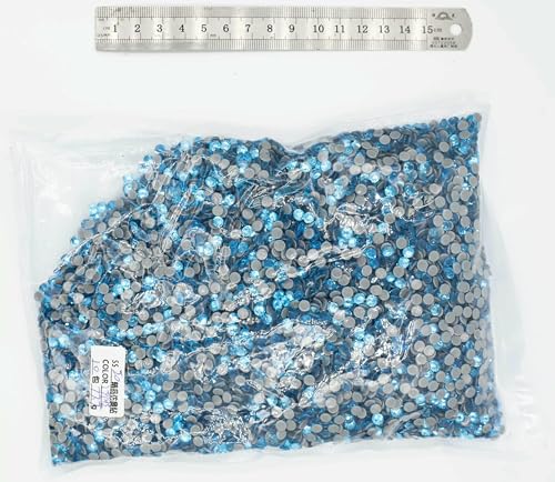 SS6-SS30 Großpackung, 42 Farben, bessere Hotfix-Strasssteine, Kristall-Hotfix-Strasssteine für Kleidungsstücke, Aquamarin, SS16, 14400 Stück SS6-SS30 Großpackung, 42 Farben, bessere Hotfix-Strasssteine, Kristall-Hotfix-Strasssteine für Kleidungsstücke, Aquamarin, SS16, 14400 Stück von DEFRTG