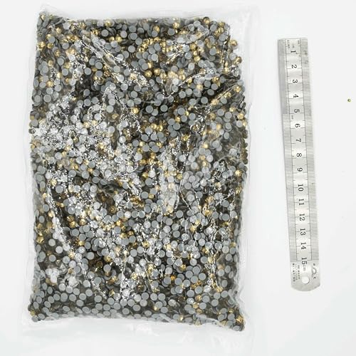 SS6-SS30 Großpackung, 42 Farben, bessere Hotfix-Strasssteine, Kristall-Hotfix-Strasssteine für Kleidungsstücke, Lt.C.Topaz-ss12, 14400 Stück von DEFRTG