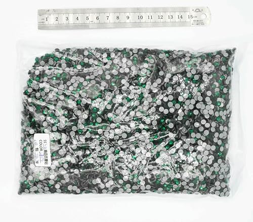 SS6-SS30 Großpackung, 42 Farben, bessere Hotfix-Strasssteine, Kristall-Hotfix-Strasssteine für Kleidungsstücke, Smaragdgrün, SS30, 2880 Stück von DEFRTG