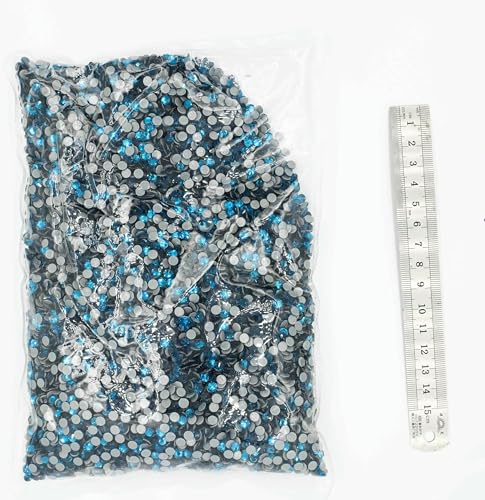 SS6-SS30 Großpackung, 42 Farben, bessere Hotfix-Strasssteine, Kristall-Hotfix-Strasssteine für Kleidungsstücke, blauer Zirkon, SS20, 14400 Stück von DEFRTG