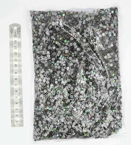 SS6-SS30 Großpackung, 42 Farben, bessere Hotfix-Strasssteine, Kristall-Hotfix-Strasssteine für Kleidungsstücke, grüner Vulkan, SS16, 14400 Stück von DEFRTG