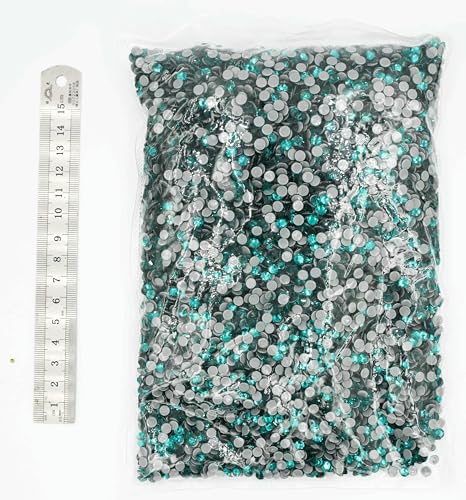 SS6-SS30 Großpackung, 42 Farben, bessere Hotfix-Strasssteine, Kristall-Hotfix-Strasssteine für Kleidungsstücke, grüner Zirkon, SS20, 14400 Stück von DEFRTG