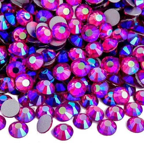 SS6-SS30 Lila Farben Nicht Hot Fix Strasssteine Glitzer Flatback Kristalle Glas Strass Edelsteine für Nagelkunst Dekoration-Fuchsia AB-SS12-1440PCS SS6-SS30 Lila Farben Nicht Hot Fix Strasssteine Glitzer Flatback Kristalle Glas Strass Edelsteine für Nagelkunst Dekoration-Fuchsia AB-SS12-1440PCS von DEFRTG