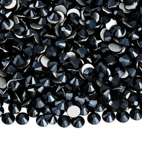 SS6-SS30 Schwarze Serie, nicht Hot Fix Strasssteine, Glitzerglas, flache Rückseite, Nagelkunst-Kristalle für Nagel-Charm-Dekorationen, B0960 Edelstein, tiefschwarzer Glanz, SS4 – 14 SS6-SS30 Schwarze Serie, nicht Hot Fix Strasssteine, Glitzerglas, flache Rückseite, Nagelkunst-Kristalle für Nagel-Charm-Dekorationen, B0960 Edelstein, tiefschwarzer Glanz, SS4 – 14 von DEFRTG