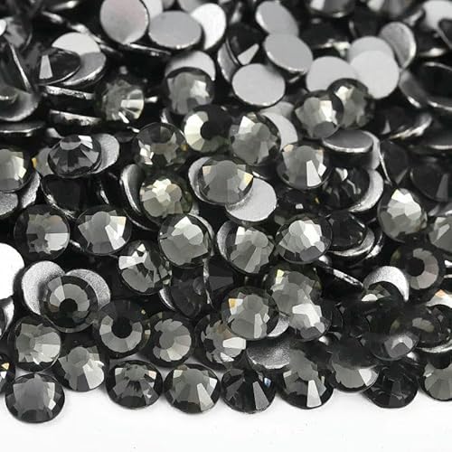 SS6-SS30 Schwarze Serie, nicht Hot Fix Strasssteine, Glitzerglas, flache Rückseite, Nagelkunst-Kristalle für Nagel-Charm-Dekorationen, B0960 Edelstein-Schwarzer Diamant-Mix, SS3-SS16 SS6-SS30 Schwarze Serie, nicht Hot Fix Strasssteine, Glitzerglas, flache Rückseite, Nagelkunst-Kristalle für Nagel-Charm-Dekorationen, B0960 Edelstein-Schwarzer Diamant-Mix, SS3-SS16 von DEFRTG