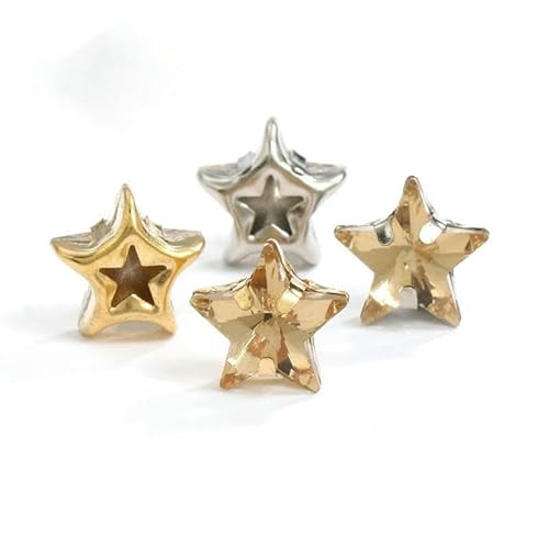 Sternkristalle zum Aufnähen auf Strassperlen für Handarbeiten, Metallbasis, Strass, bunt, Stoffdekoration, Stern zum Aufnähen, Heller Rauchtopas, 10 mm, 10 Stück, Goldkralle Sternkristalle zum Aufnähen auf Strassperlen für Handarbeiten, Metallbasis, Strass, bunt, Stoffdekoration, Stern zum Aufnähen, Heller Rauchtopas, 10 mm, 10 Stück, Goldkralle von DEFRTG