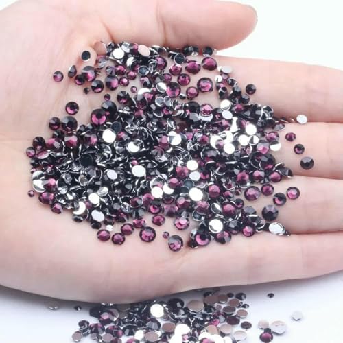 Strass-Glas-Strass-Nagelkunst-Nähstoff für DIY-Scrapbooking-Bastel-Maker-Fotoalbum-Vorlage, handgefertigte Dekoration-F2265-2 mm von DEFRTG