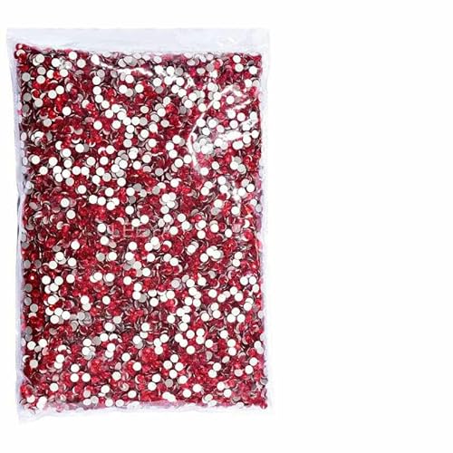 Strasssteine, 14400 Stück, Großhandel in Großpackung, SS3–SS20, flache Rückseite, nicht Hotfix-Strasssteine, Glitzerkristall für Nägel, Helles Siam, SS12, 14400 Stück von DEFRTG
