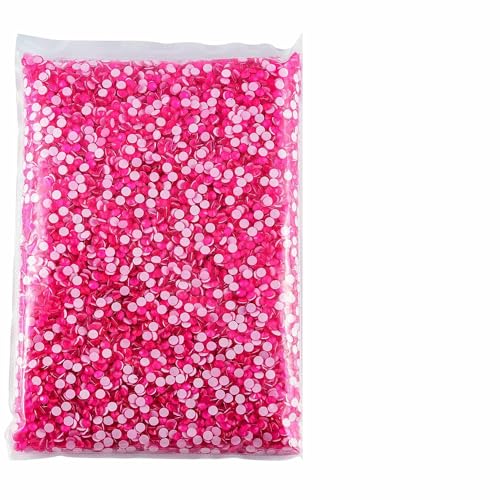 Strasssteine, 14400 Stück, Großhandel in Großpackung, SS3–SS20, flache Rückseite, nicht Hotfix-Strasssteine, Glitzerkristall für Nägel, Neon-Fuchsia-Rose, SS16, 14400 Stück von DEFRTG