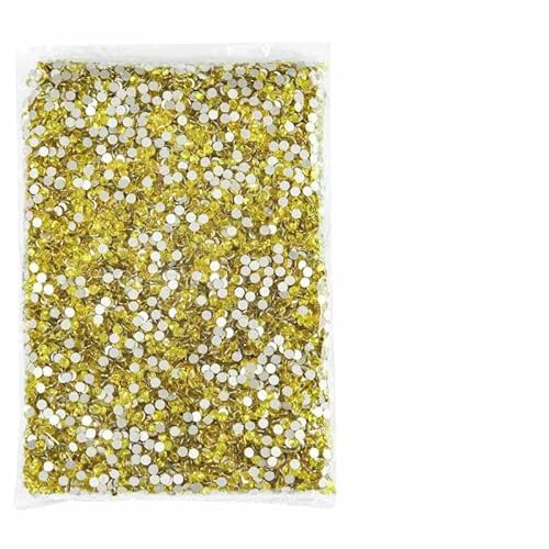Strasssteine, 14400 Stück, Großhandel in Großpackungen, SS3–SS20, flache Rückseite, nicht Hotfix-Strasssteine, Glitzerkristall für Nägel, Citrin, SS12, 14400 Stück von DEFRTG