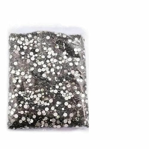 Strasssteine, 14400 Stück, Großhandel in Großpackungen, SS3–SS20, flache Rückseite, nicht Hotfix-Strasssteine, Glitzerkristall für Nägel, Schwarzer Diamant, SS16, 14400 Stück von DEFRTG