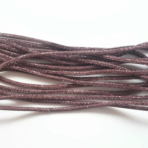 Yards 2 Yards Cristal Real Drill Strass-Strassschnur Seil Glitzer 6 mm Crystal Pipeline Strassbesatz in Champagner Peridot-Lila - 5 Yards pro Stück von DEFRTG