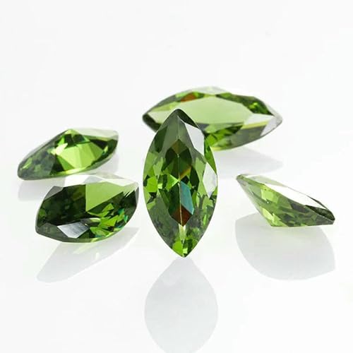 Zirkon-Edelstein zum Aufnähen von Strasssteinen mit Pointback, Kristallsteine, lose Perlen, DIY-Kleidungszubehör, Kleidungsschmuck, Erinit, 7 x 14,0 mm, 10 Stück von DEFRTG