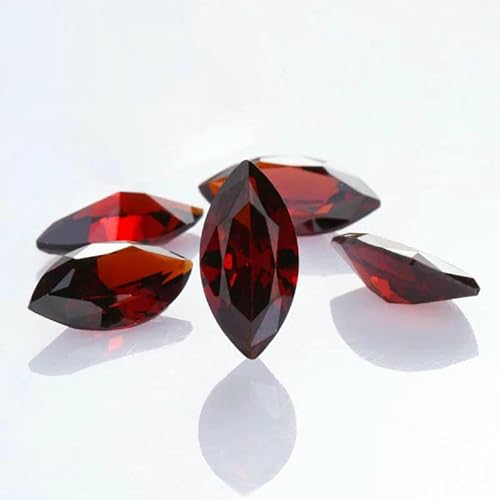 Zirkon-Edelstein zum Aufnähen von Strasssteinen mit Pointback, Kristallsteine, lose Perlen, DIY-Kleidungszubehör, Kleidungsschmuck, Helles Siam, 7 x 14,0 mm, 10 Stück von DEFRTG