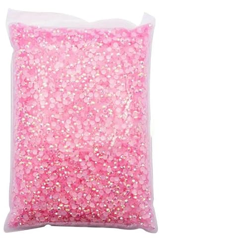 mm – 6 mm Jelly AB-Harz, nicht Hotfix-Strasssteine, Glitzer, flache Rückseite, Kristalle, Strass in großen Mengen für DIY-Nageldekoration, Hellrosa AB, 5 mm SS20, 10.000 Stück von DEFRTG