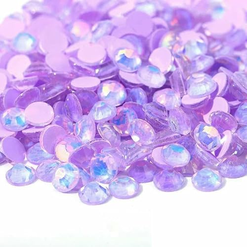 ss6-ss30Glitter Crystal Mocha Opal Non Hotfix Strasssteine Flatback Strasssteine Nägel Kristalle Diamant für Nail Art Nagel Charms-Lavendel-ss16-1440pcs von DEFRTG