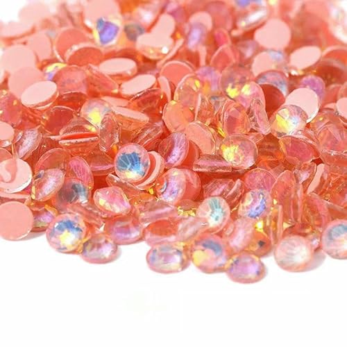 ss6-ss30Glitter Crystal Mocha Opal Non Hotfix Strasssteine Flatback Strasssteine Nägel Kristalle Diamant für Nail Art Nagel Charms-Mandarine-ss12-1440pcs von DEFRTG